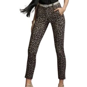 CAbi Leopard Print Ankle Pants